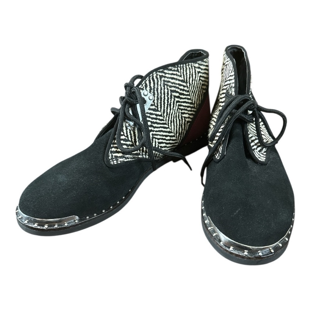 Very Volatile Black and Red Lace Up Boots - Picture 3 of 8